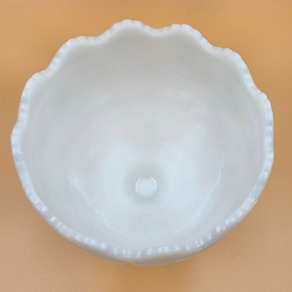 Napco 1185 Milk Glass Pedestal Candy Bowl Vintage Compote - Picture 5 of 6